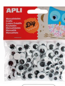 Yeux mobiles ronds adhésifs APLI