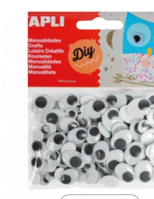 Yeux mobiles ovales adhésifs APLI