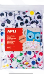 Yeux mobiles autocollants APLI — assortiment
