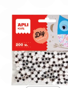 Yeux mobiles adhésifs APLI — 200 yeux