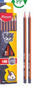 Crayons Maped HB embout peint — boîte de 12